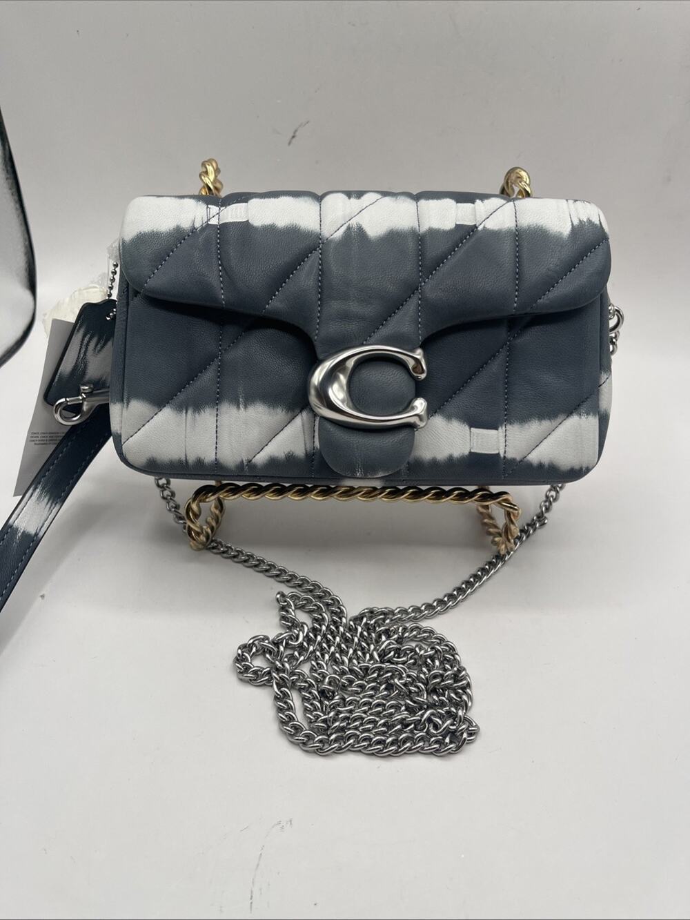 Coach Tabby Crossbody Wristlet Quilting Tie-Dye Print CU142 DAMAGED BOTTOM AS IS